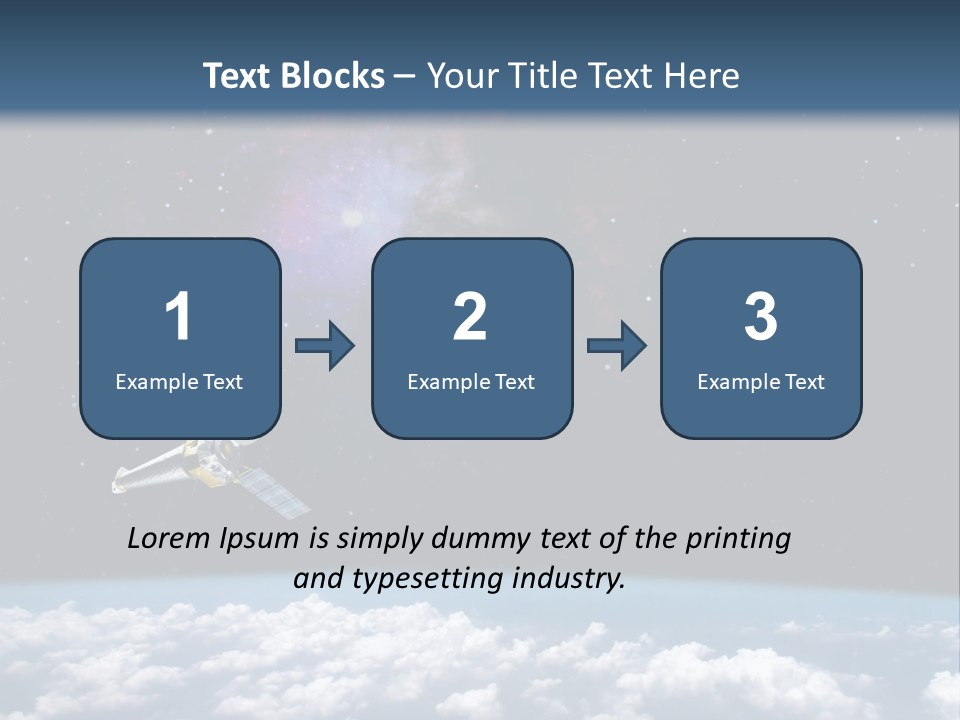 An Image Of A Space Station In The Sky PowerPoint Template