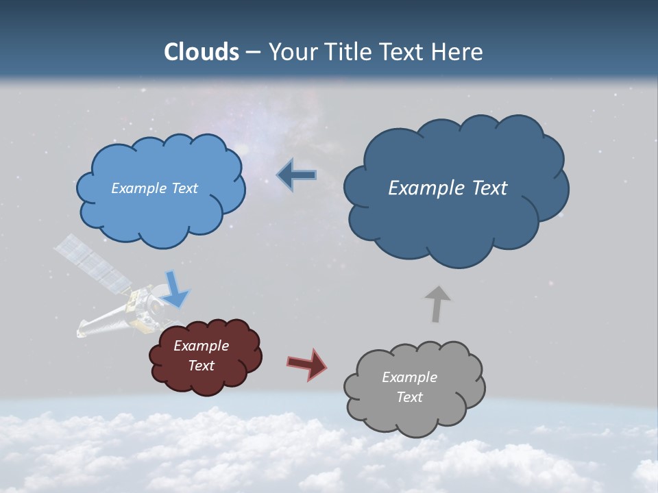 An Image Of A Space Station In The Sky PowerPoint Template