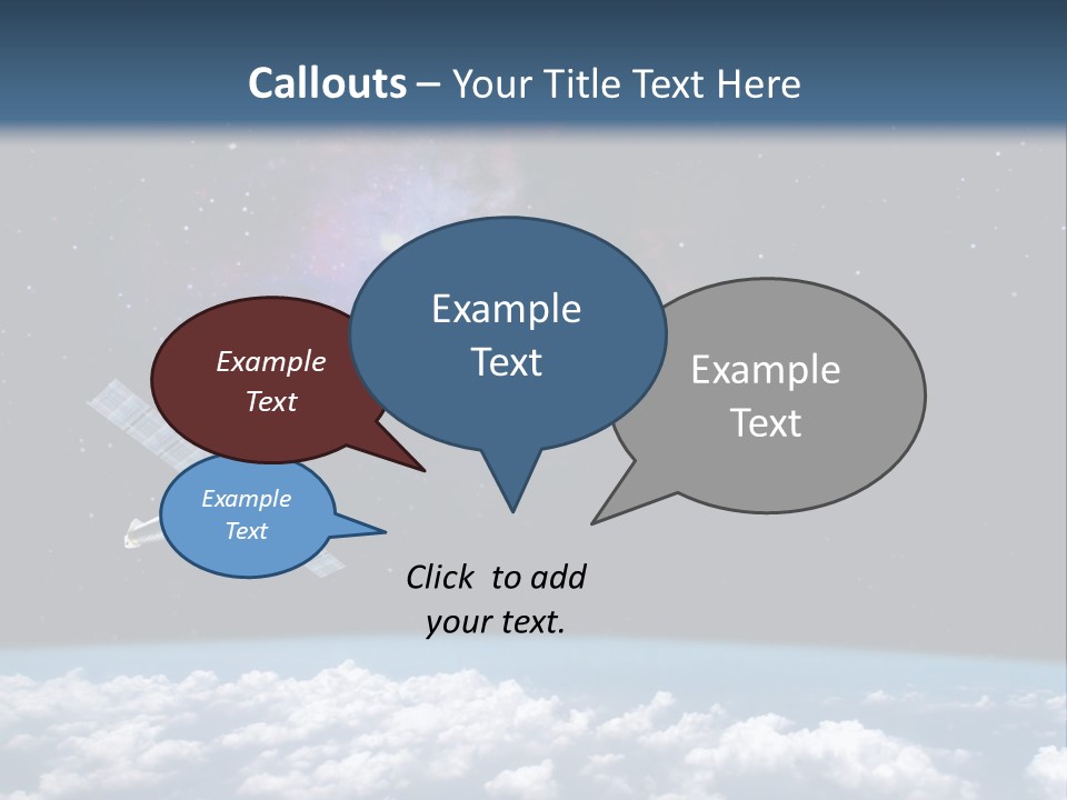 An Image Of A Space Station In The Sky PowerPoint Template