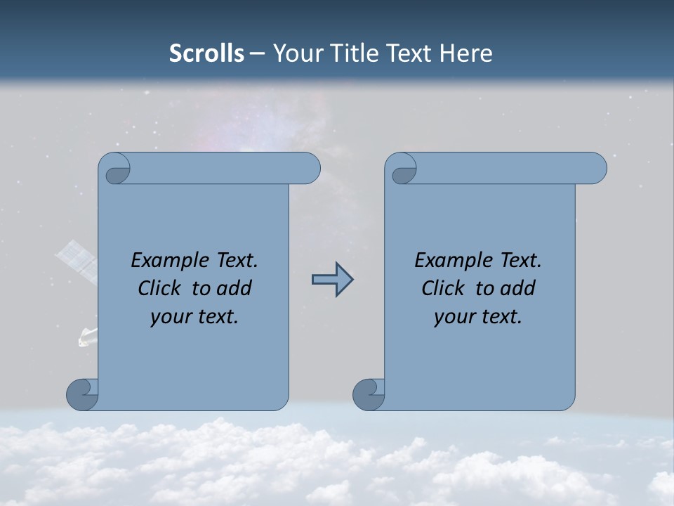 An Image Of A Space Station In The Sky PowerPoint Template