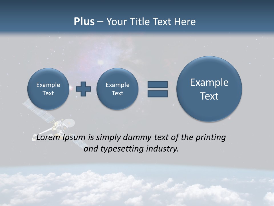 An Image Of A Space Station In The Sky PowerPoint Template