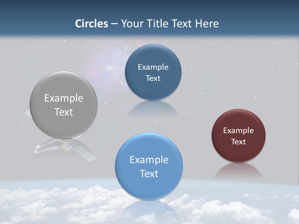 An Image Of A Space Station In The Sky PowerPoint Template