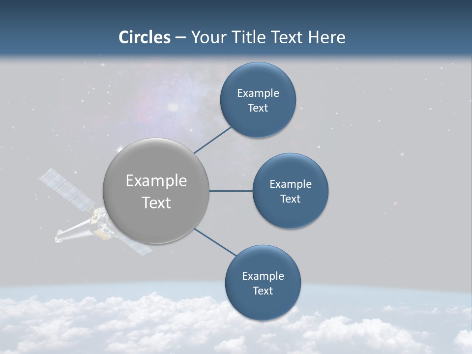 An Image Of A Space Station In The Sky PowerPoint Template
