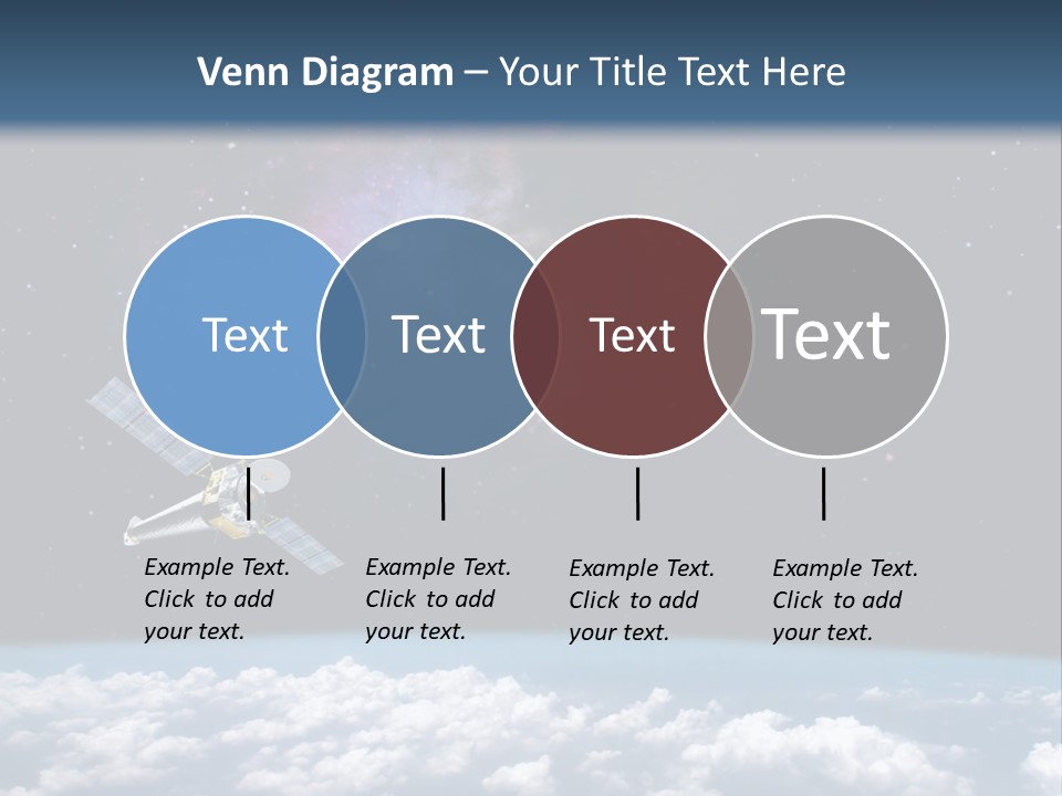 An Image Of A Space Station In The Sky PowerPoint Template