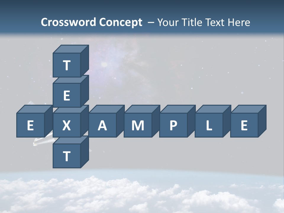 An Image Of A Space Station In The Sky PowerPoint Template