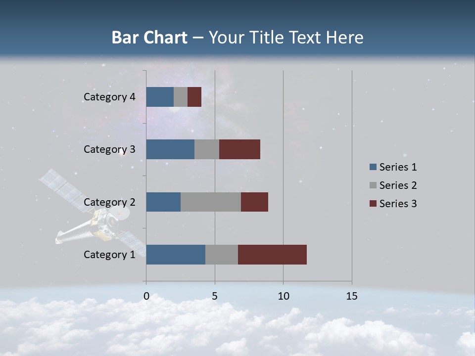 An Image Of A Space Station In The Sky PowerPoint Template