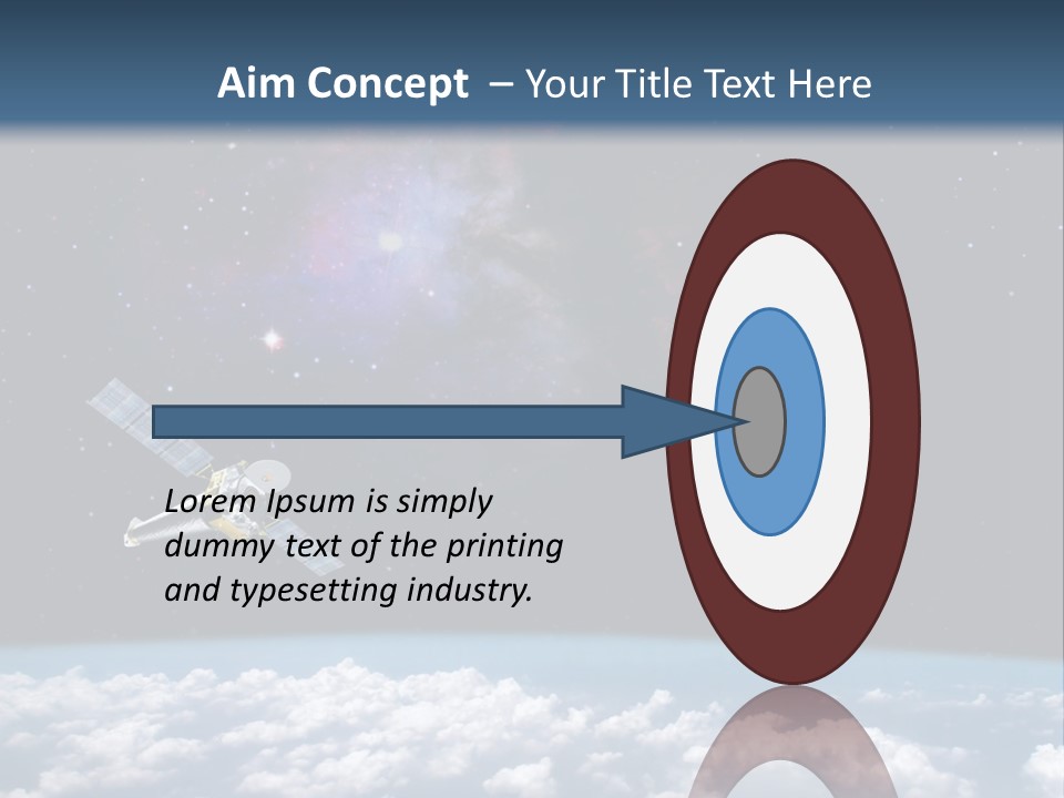 An Image Of A Space Station In The Sky PowerPoint Template