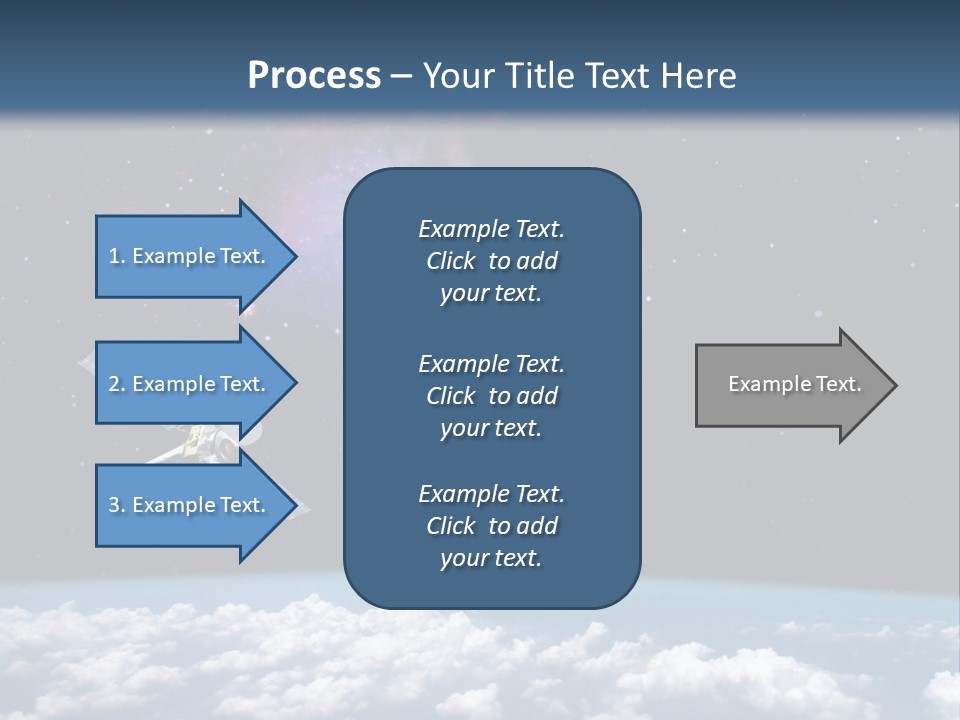 An Image Of A Space Station In The Sky PowerPoint Template