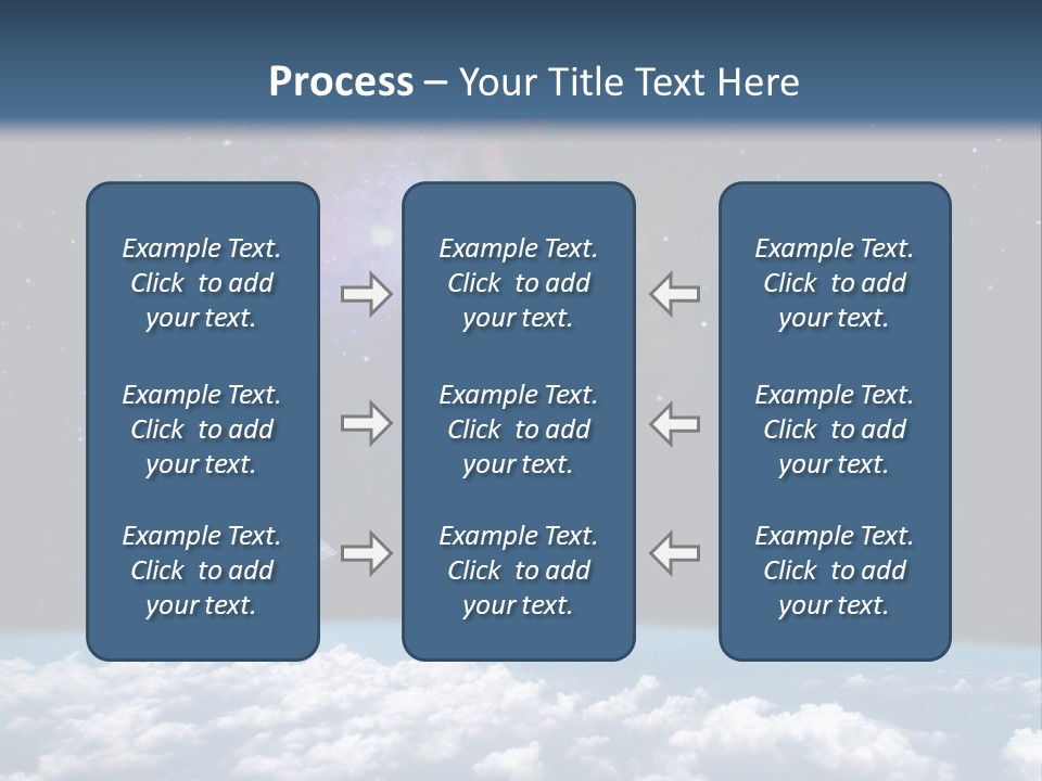 An Image Of A Space Station In The Sky PowerPoint Template