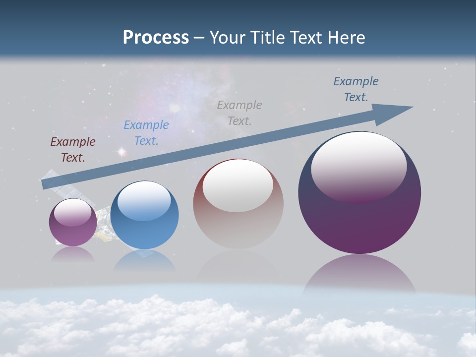 An Image Of A Space Station In The Sky PowerPoint Template