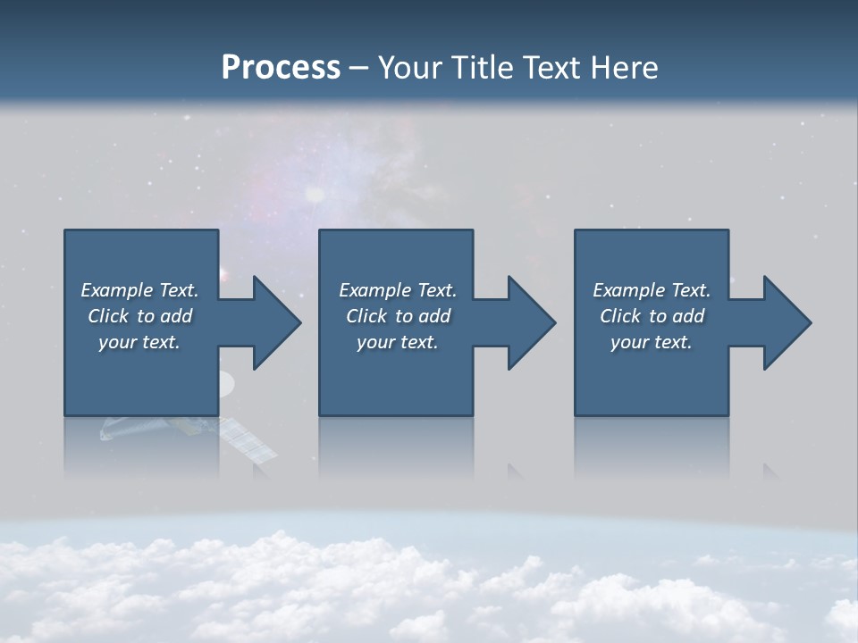 An Image Of A Space Station In The Sky PowerPoint Template