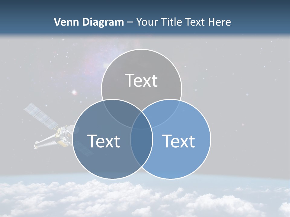 An Image Of A Space Station In The Sky PowerPoint Template