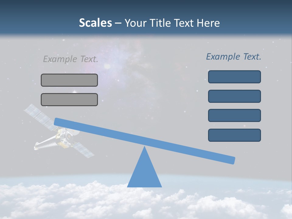 An Image Of A Space Station In The Sky PowerPoint Template