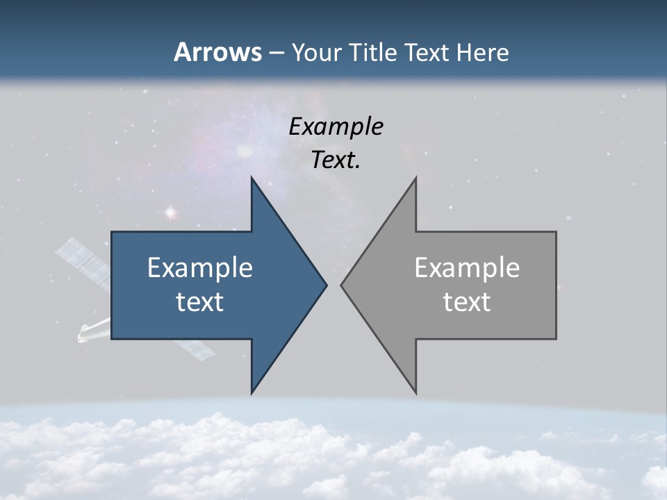 An Image Of A Space Station In The Sky PowerPoint Template