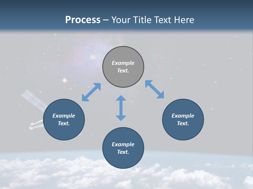 An Image Of A Space Station In The Sky PowerPoint Template