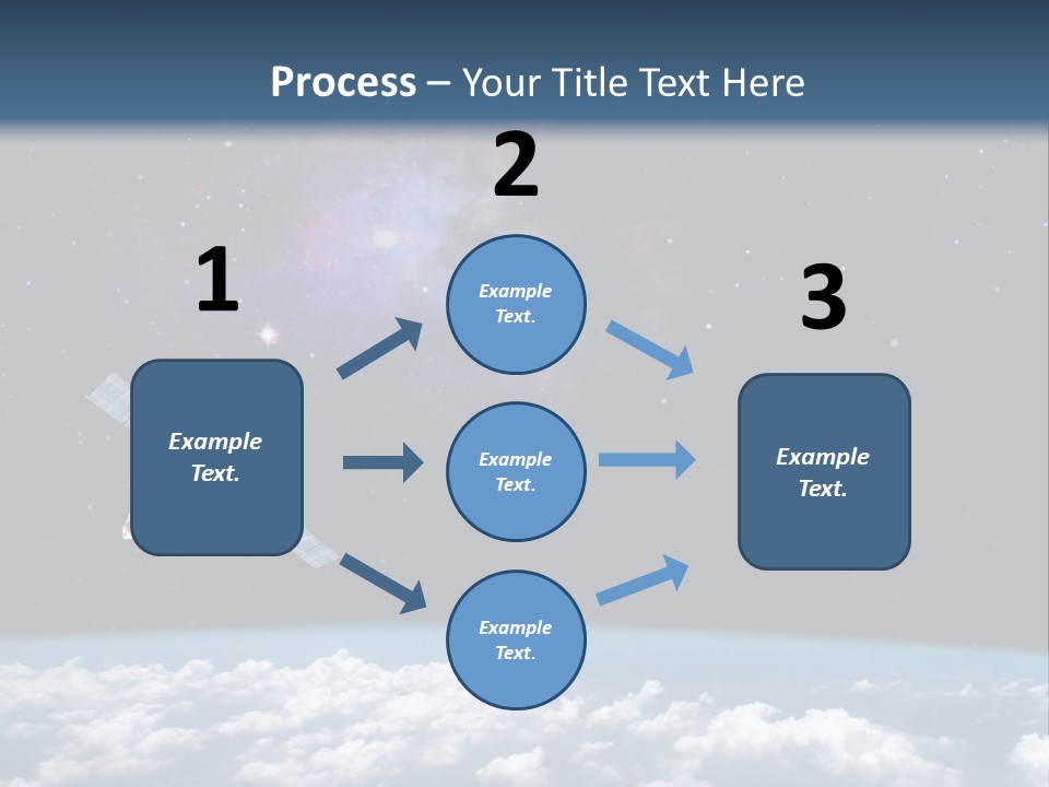 An Image Of A Space Station In The Sky PowerPoint Template