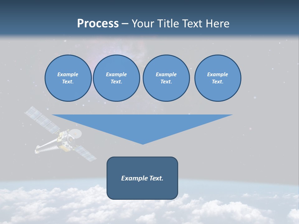 An Image Of A Space Station In The Sky PowerPoint Template