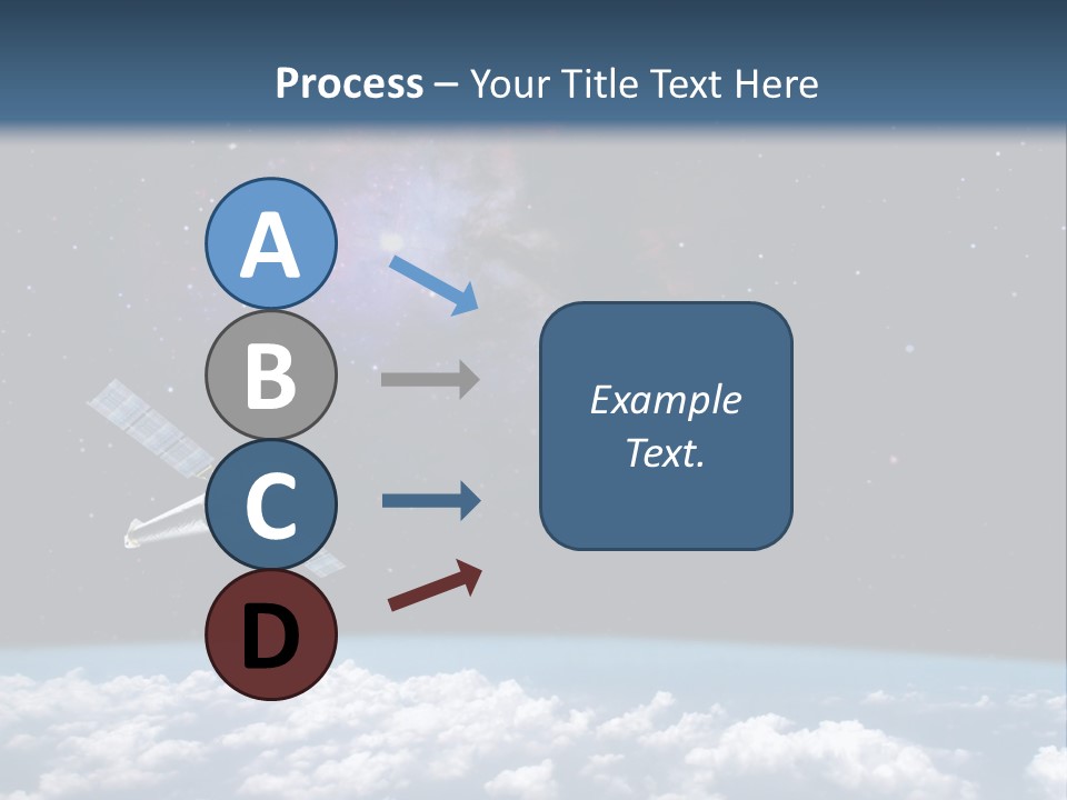An Image Of A Space Station In The Sky PowerPoint Template
