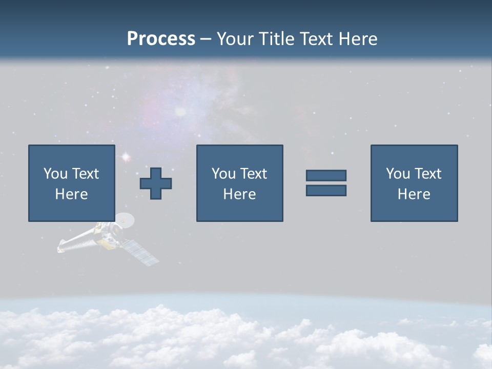 An Image Of A Space Station In The Sky PowerPoint Template
