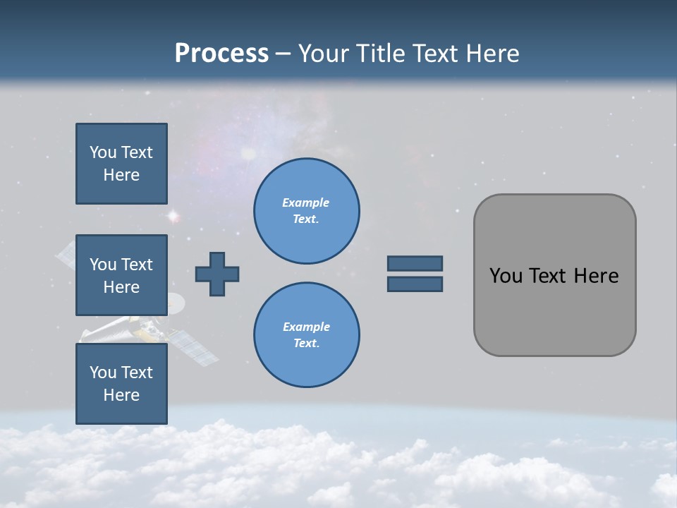 An Image Of A Space Station In The Sky PowerPoint Template