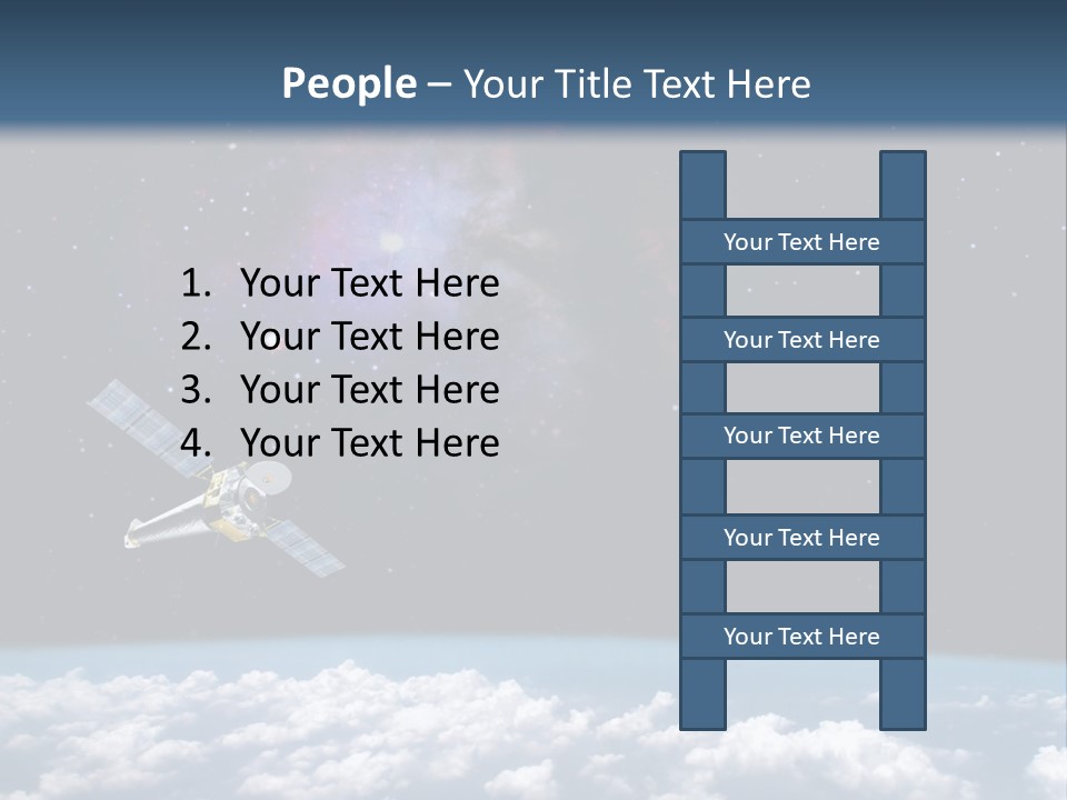 An Image Of A Space Station In The Sky PowerPoint Template