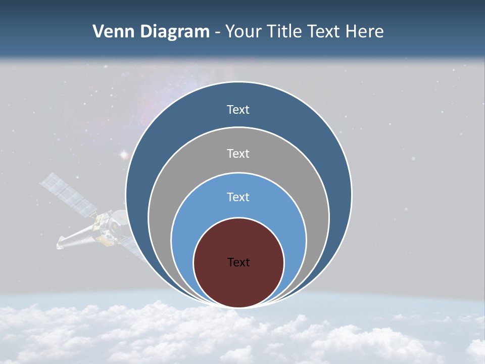An Image Of A Space Station In The Sky PowerPoint Template