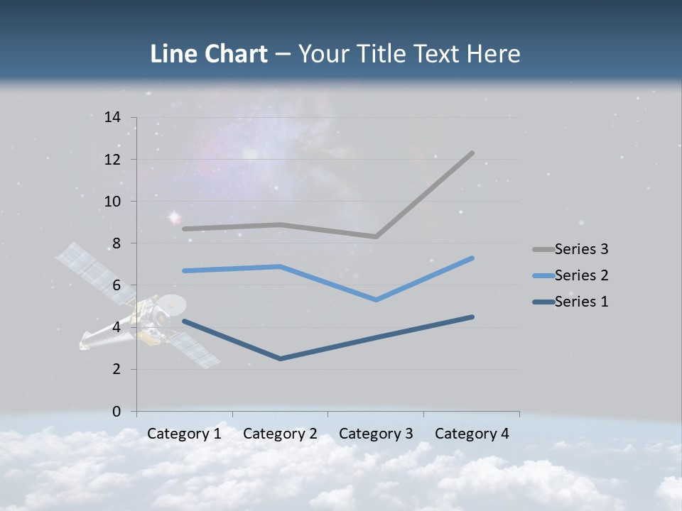 An Image Of A Space Station In The Sky PowerPoint Template