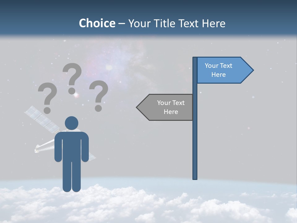An Image Of A Space Station In The Sky PowerPoint Template