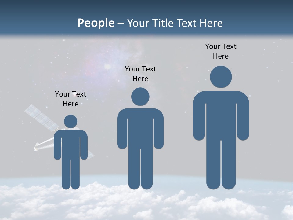 An Image Of A Space Station In The Sky PowerPoint Template