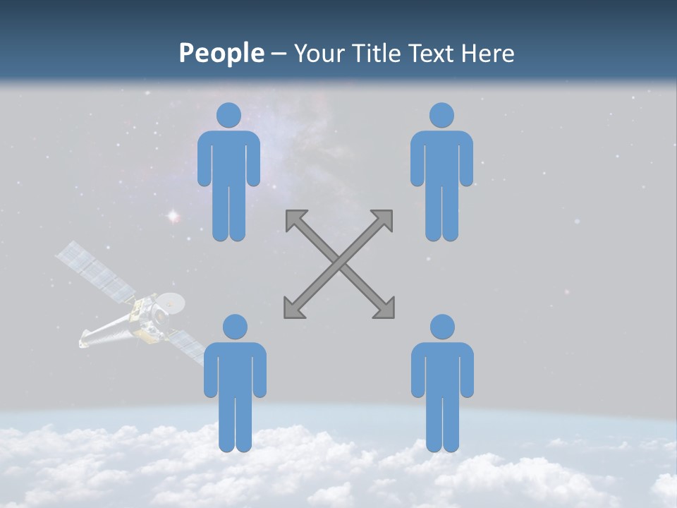 An Image Of A Space Station In The Sky PowerPoint Template