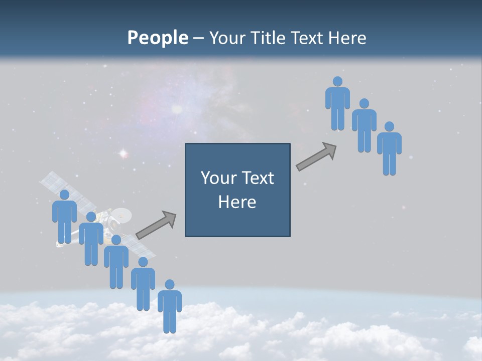 An Image Of A Space Station In The Sky PowerPoint Template