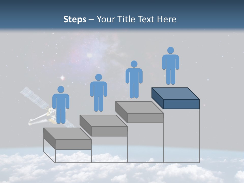 An Image Of A Space Station In The Sky PowerPoint Template