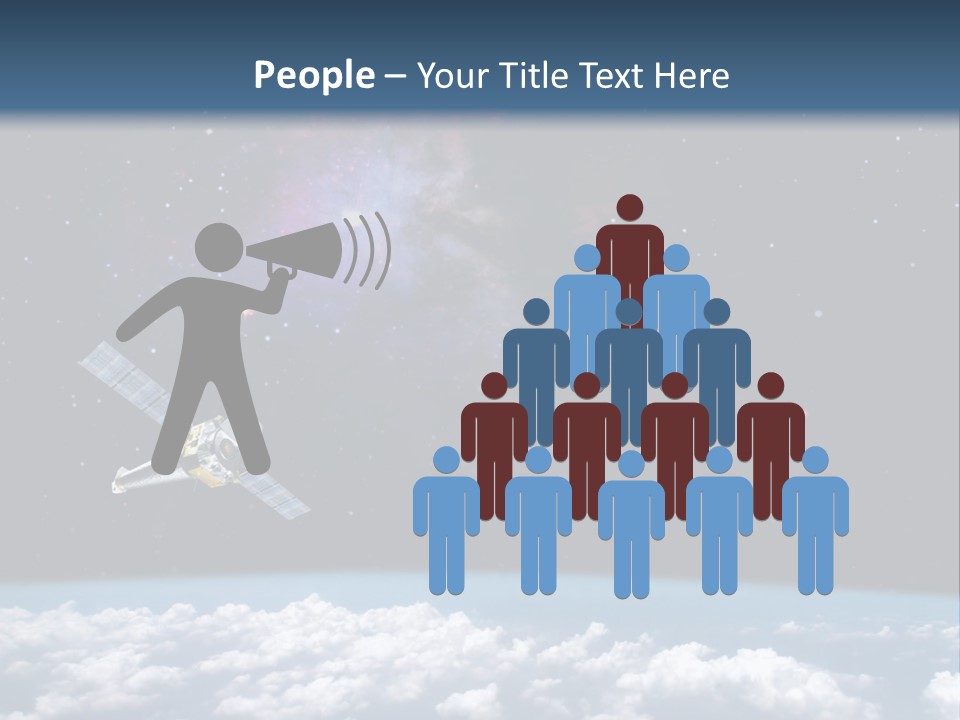 An Image Of A Space Station In The Sky PowerPoint Template