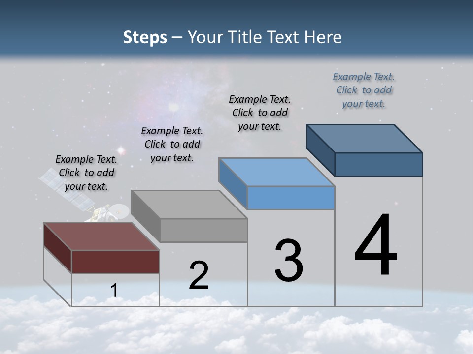 An Image Of A Space Station In The Sky PowerPoint Template