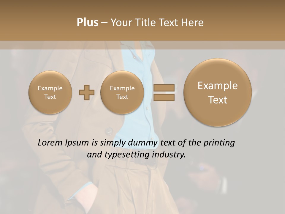 A Woman Walking Down A Runway In A Suit PowerPoint Template