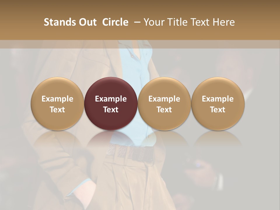 A Woman Walking Down A Runway In A Suit PowerPoint Template