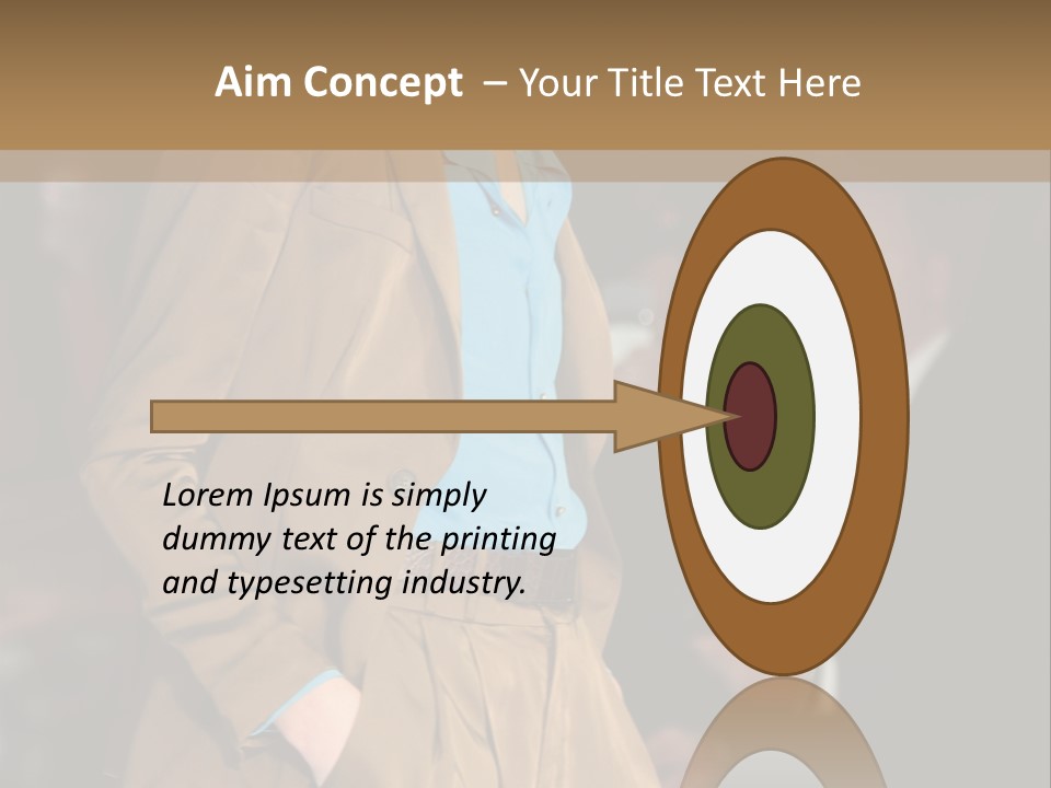 A Woman Walking Down A Runway In A Suit PowerPoint Template