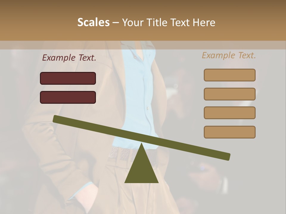 A Woman Walking Down A Runway In A Suit PowerPoint Template