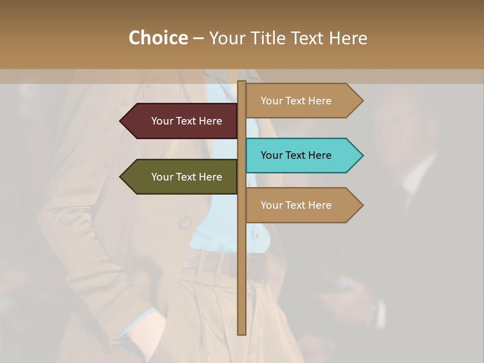 A Woman Walking Down A Runway In A Suit PowerPoint Template