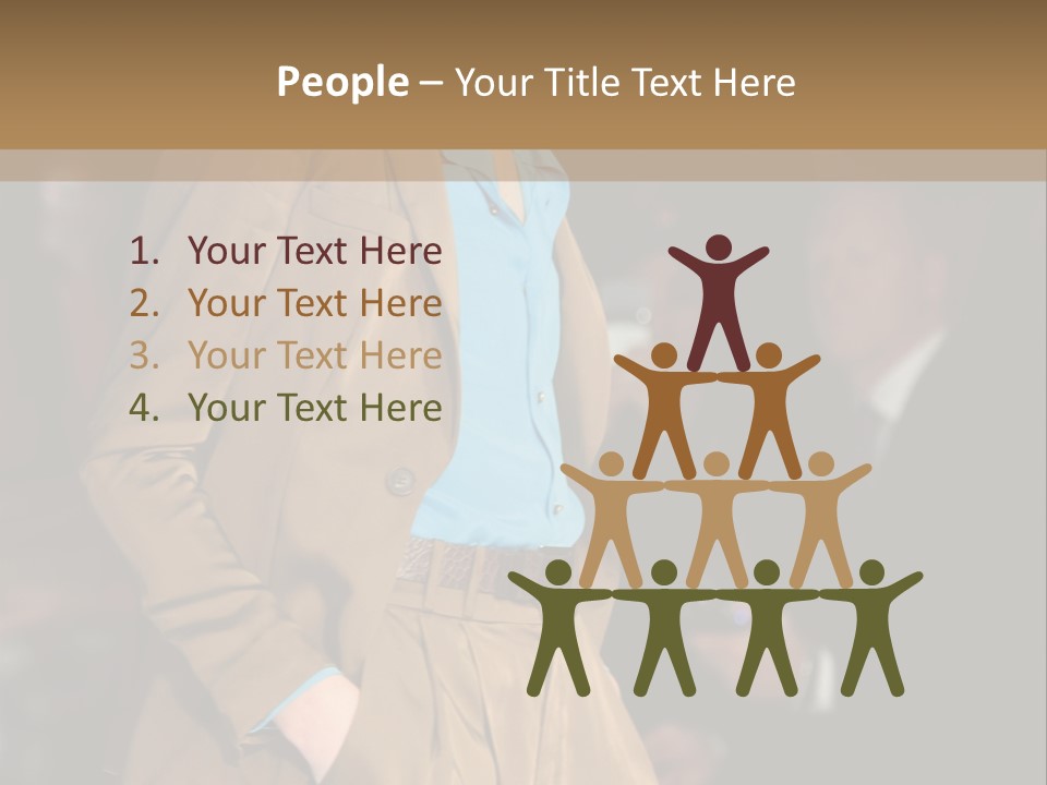 A Woman Walking Down A Runway In A Suit PowerPoint Template