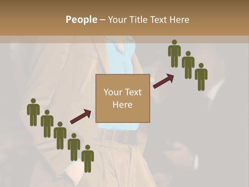 A Woman Walking Down A Runway In A Suit PowerPoint Template