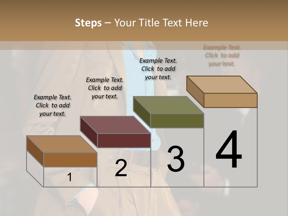 A Woman Walking Down A Runway In A Suit PowerPoint Template