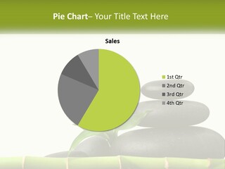 A Bamboo Mat With Rocks And A Bamboo Plant PowerPoint Template