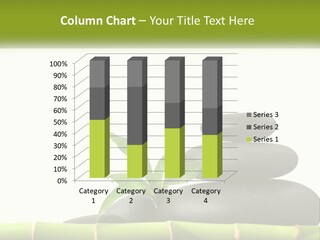 A Bamboo Mat With Rocks And A Bamboo Plant PowerPoint Template