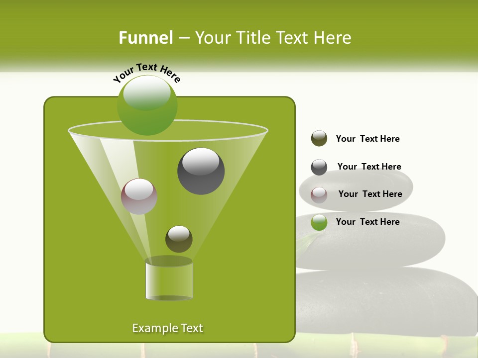 A Bamboo Mat With Rocks And A Bamboo Plant PowerPoint Template
