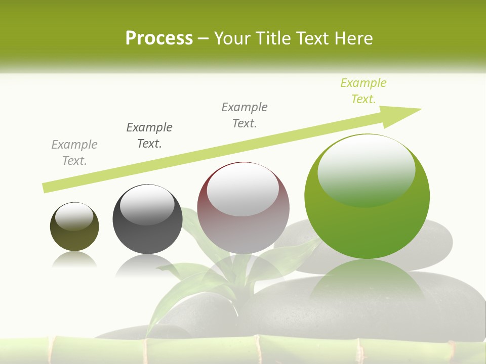 A Bamboo Mat With Rocks And A Bamboo Plant PowerPoint Template