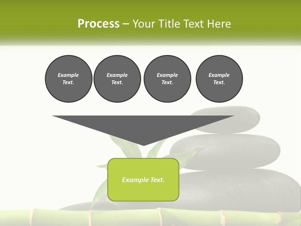 A Bamboo Mat With Rocks And A Bamboo Plant PowerPoint Template