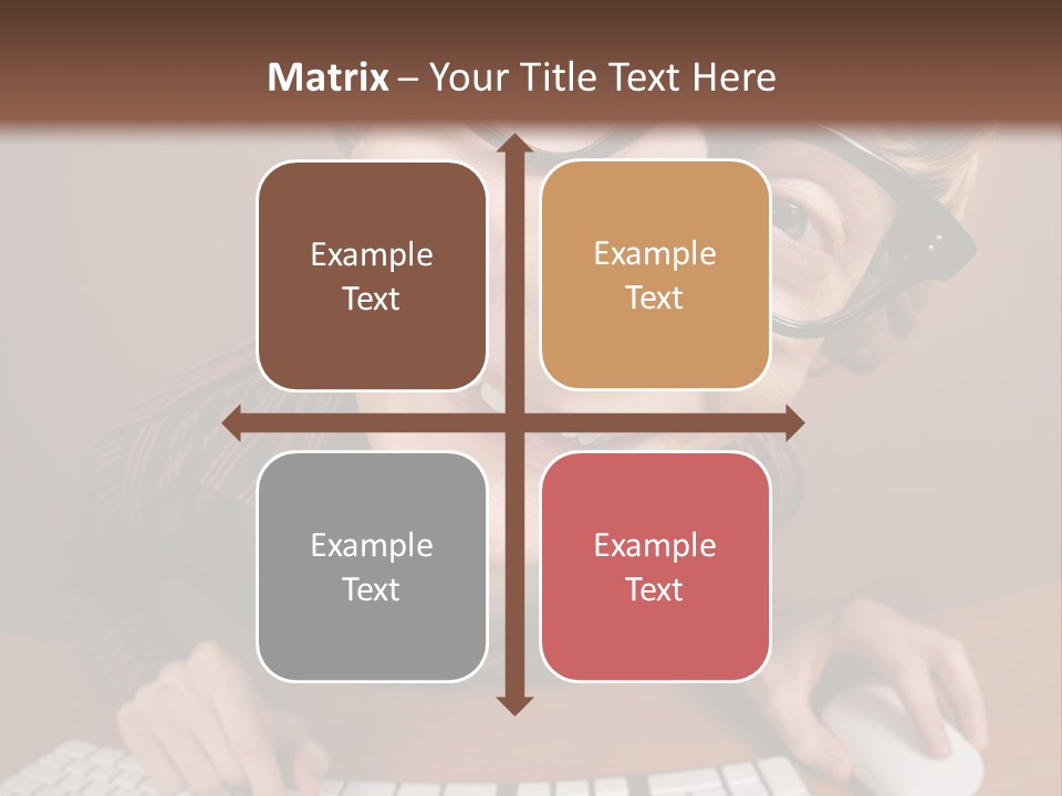 A Young Man Wearing Glasses Is Typing On A Keyboard PowerPoint Template