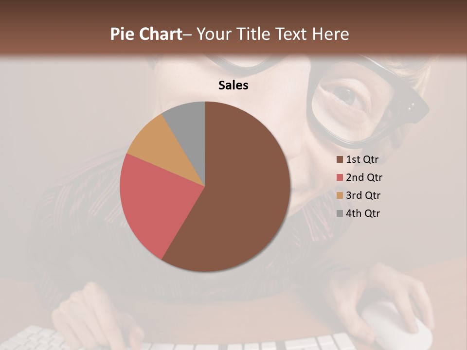 A Young Man Wearing Glasses Is Typing On A Keyboard PowerPoint Template