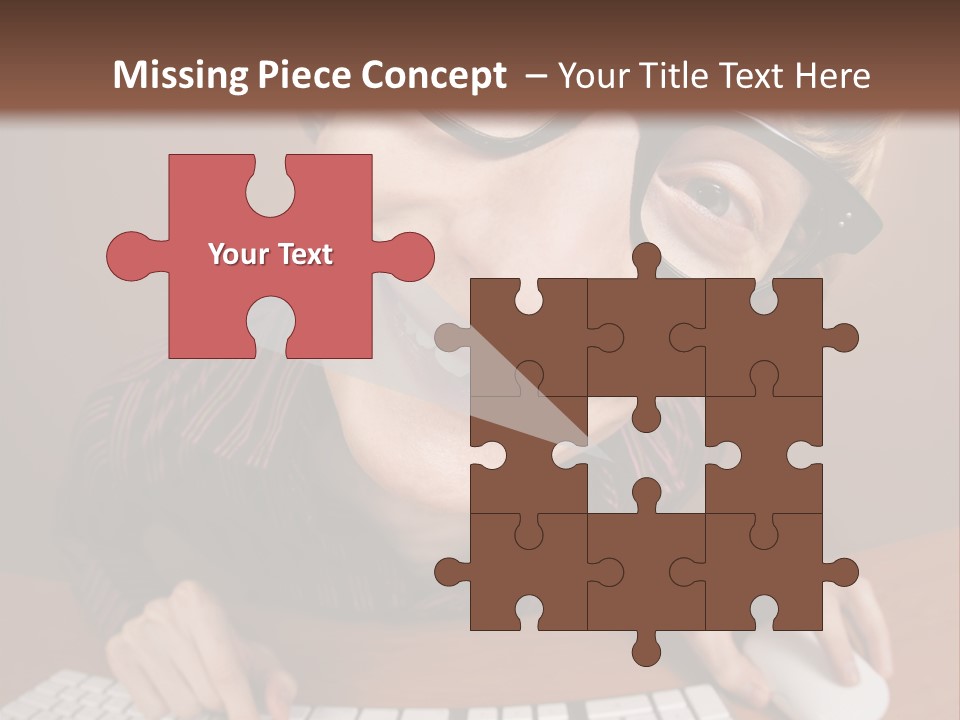 A Young Man Wearing Glasses Is Typing On A Keyboard PowerPoint Template
